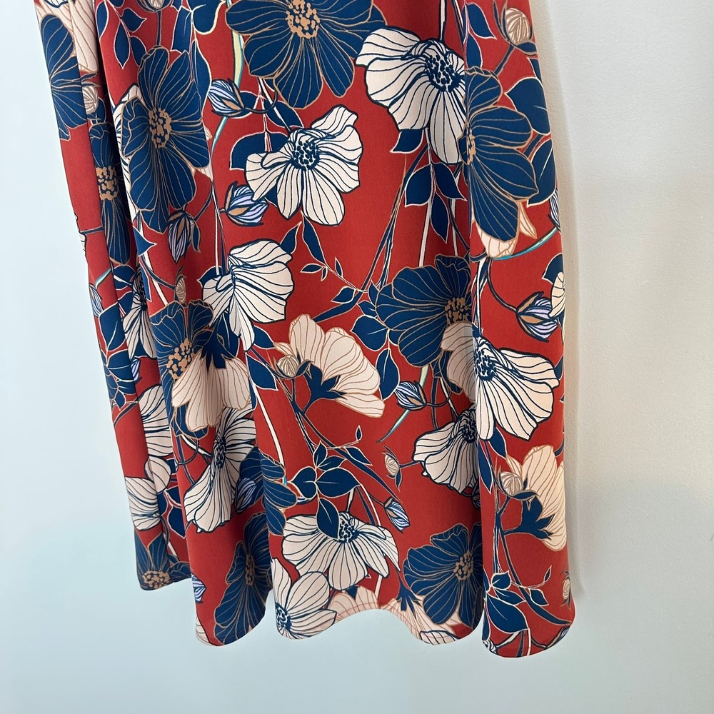 Artisan NY Floral Dress Sleeveless Red Blue White Size 6 Casual - Picture 3 of 8